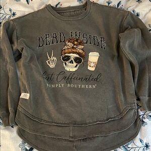 Simply Southern Charcoal Graphic Women’s Crewneck Sweater